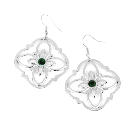 Treasure GROVE Green Earrings - Picture 1 of 2